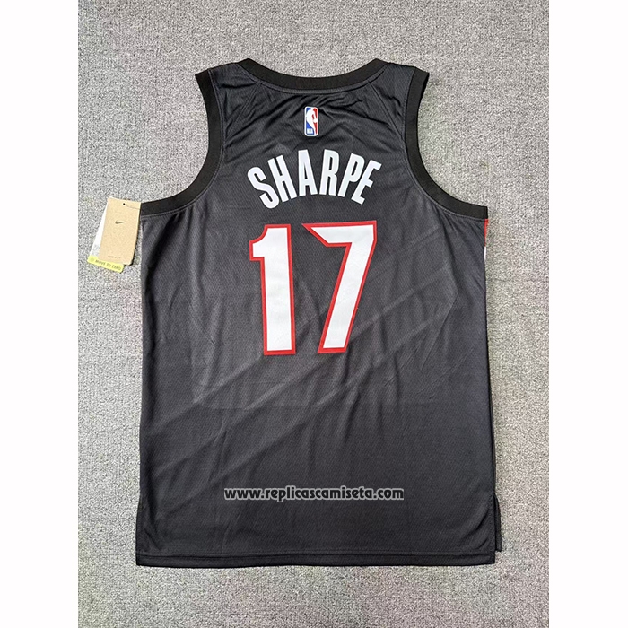Camiseta Portland Trail Blazers Shaedon Sharpe NO 17 Icon 2025-26 Negro